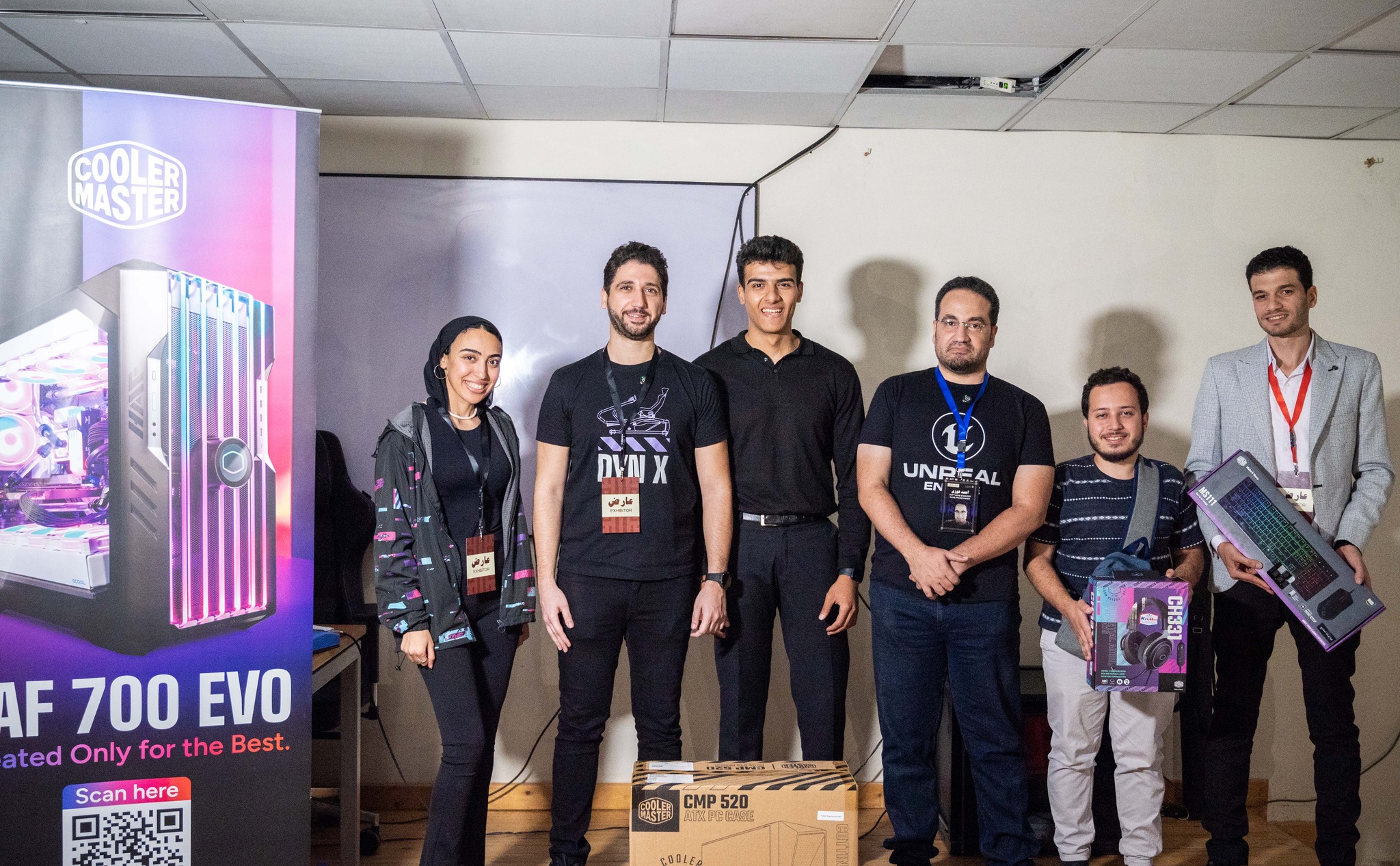 Egyptian game developers receiving prizes at an industry event