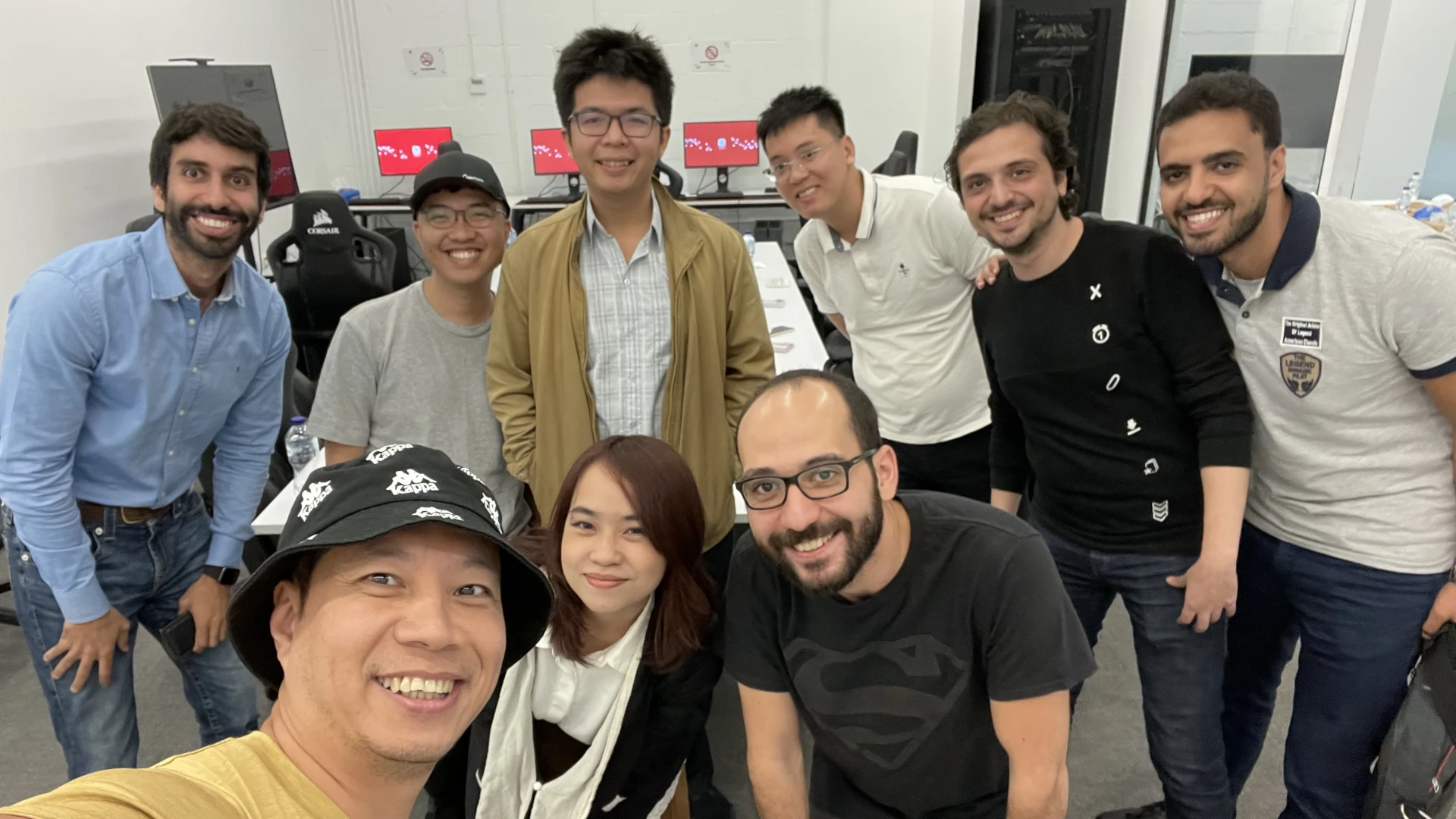 Egyptian and international game developers at a studio collaboration meetup